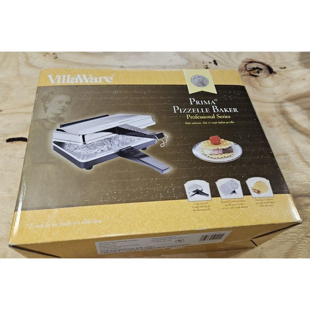VillaWare 5000-NS Prima Pizzelle Baker Professional Series Model bake cook